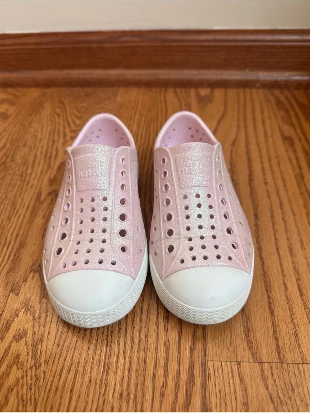 Native Girls Glitter Slip-On Shoes Pink C10